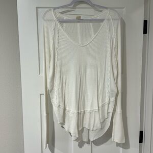Free People White Long Sleeve